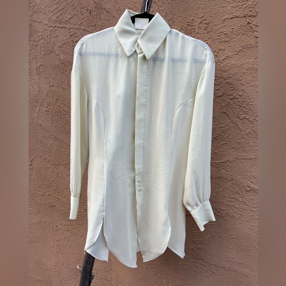 Vintage MATSUDA Nicole Tokyo Japan Split Hem Petal Blouse (Made in Japan)